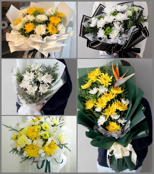 浙江省台州玉环县鸡山乡白事花束代送